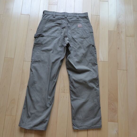 Carhartt Utility Canvas Pants Size 34x30 Dark Green - Picture 4 of 5